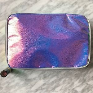 Iridescent travel toiletries bag